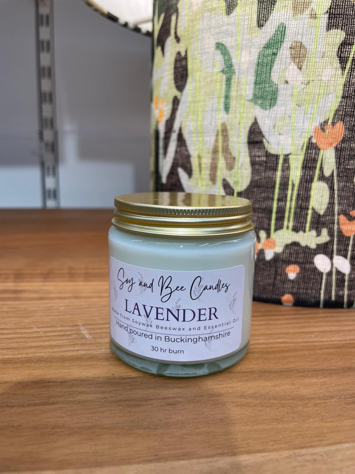 lavender candle soy and bee
