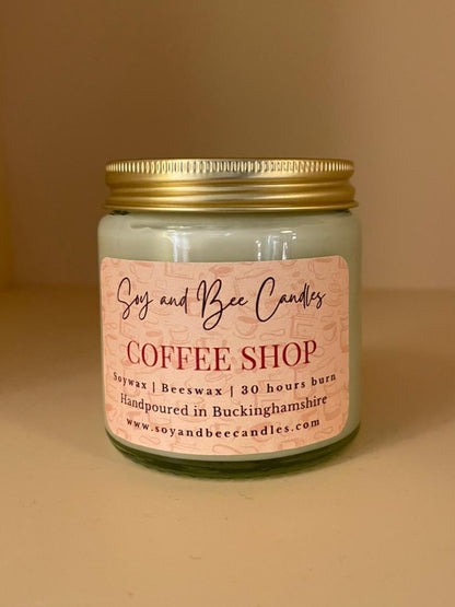 Soy wax, Bee Wax, Coffee Cake fragrance oil candle