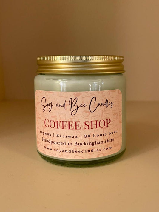 Soy wax, Bee Wax, Coffee Cake fragrance oil candle