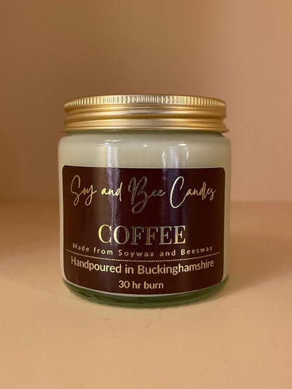 coffee candle soy and bee